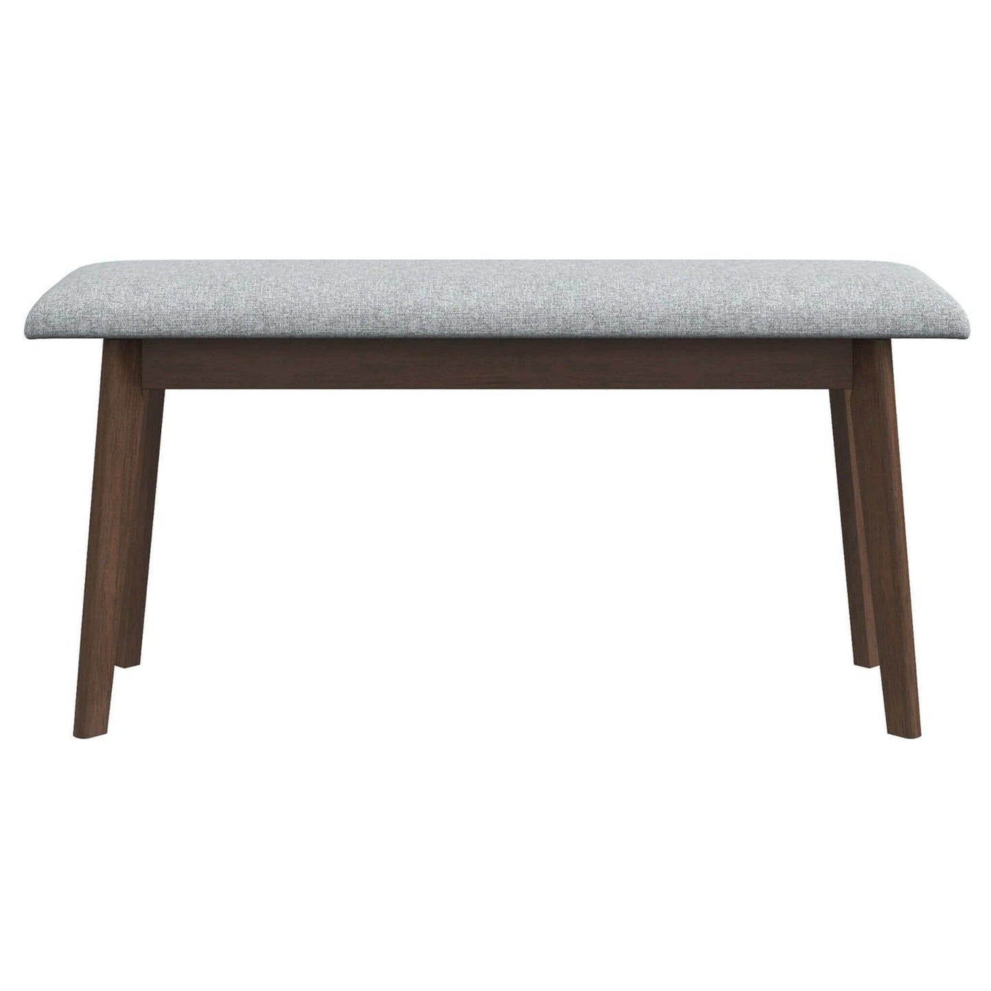 Carlos-Upholstered Solid Wood Bench - Gray