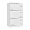 Filing Cabinet Lateral File Cabinet With Lock, 3 Drawer - White