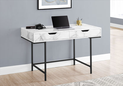 Computer Desk For Home Office, Laptop, Storage Drawers, Elegant Design - White