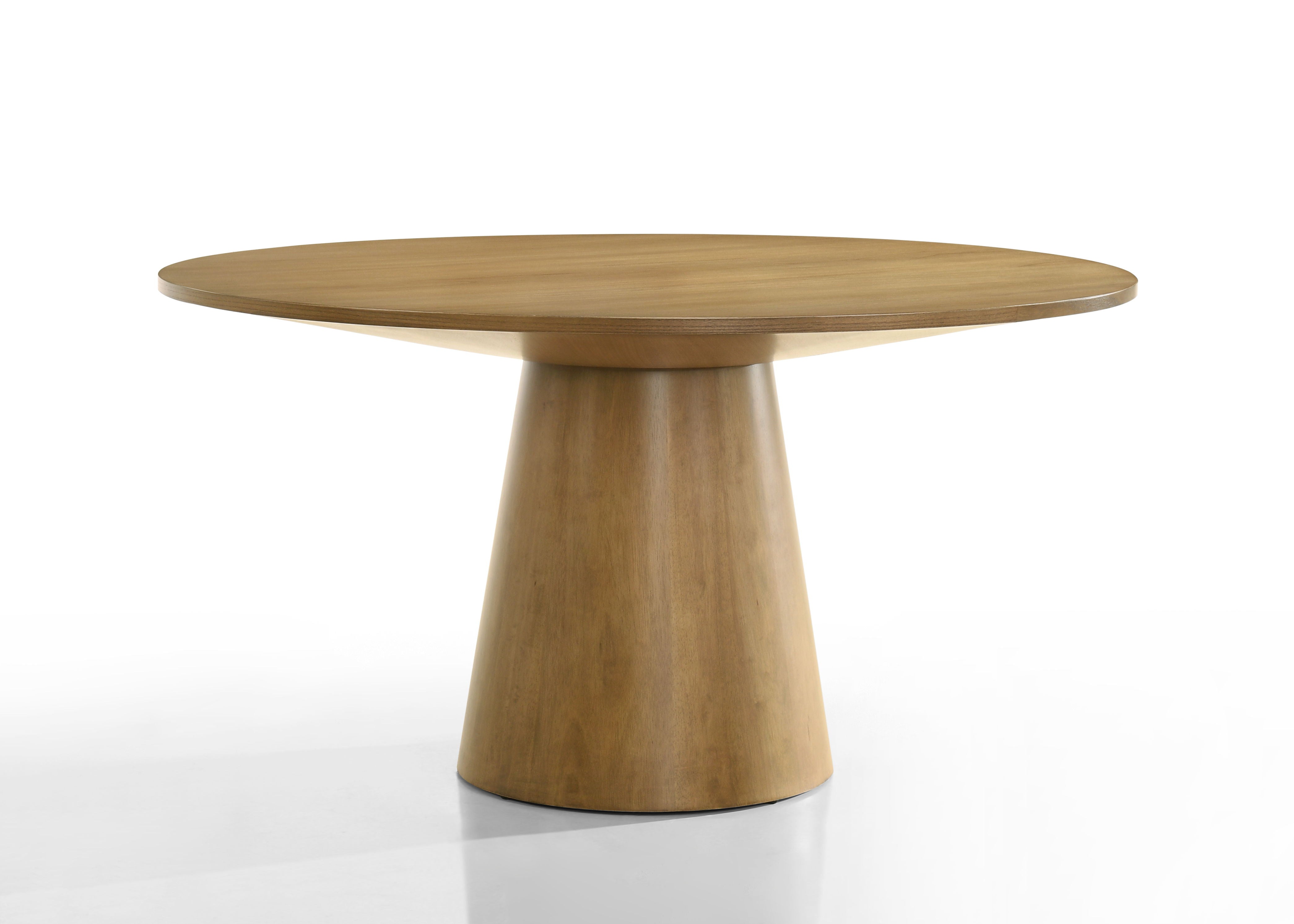 Jasper - Wide Contemporary Round Dining Table - Driftwood