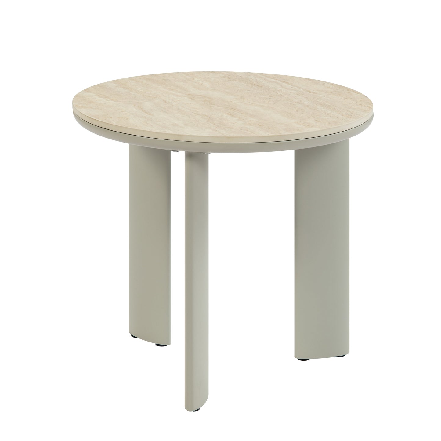 Ingram - Ceramic Top End Table - Light Gray