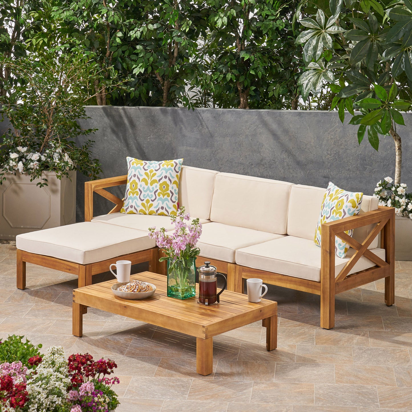 Alcove - L Shape Sofa Set - Beige