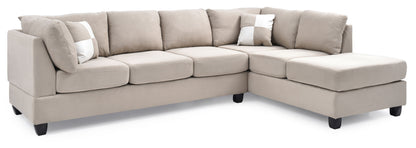 Malone - Sectional - Pearl Silver