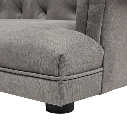 Kiki - Chesterfield Dog Sofa Bed Medium - Uptown Gray