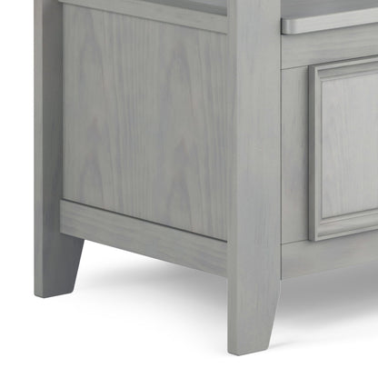 Amherst - Entryway Storage Bench - Fog Gray
