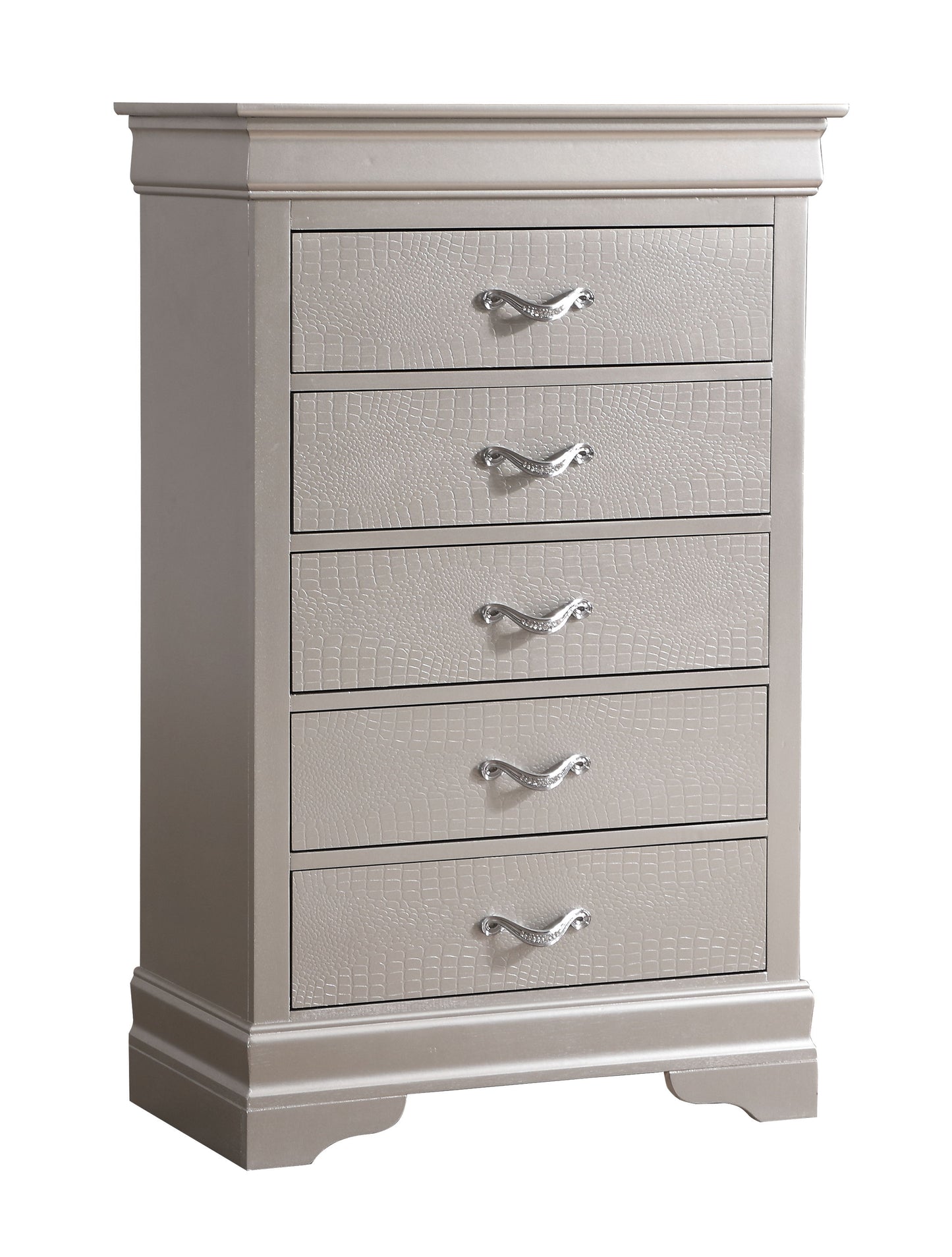 Lorana - Modern Chest - Silver Champagne