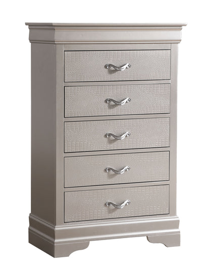 Lorana - Modern Chest - Silver Champagne