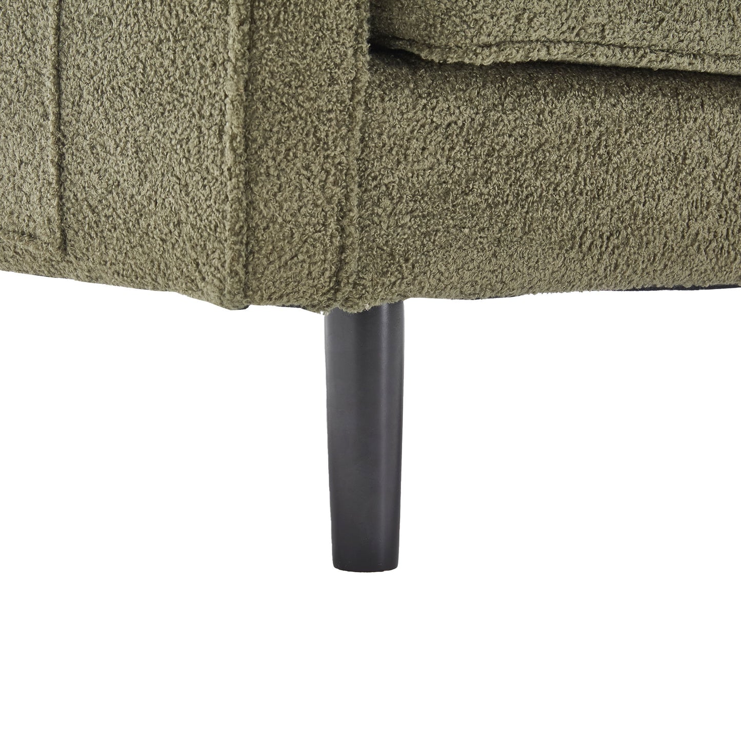 Mid Century Modern Loveseat Sofa With USB Ports, Removable Pillow Cover - Green