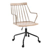 Preston - Farmhouse Adjustable Office Chair - Black / Antique Copper / White Washed