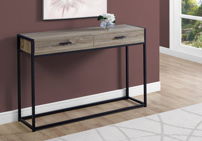 Accent Console Table For Entryway, 2 Storage Drawer, Contemporary And Modern - Taupe
