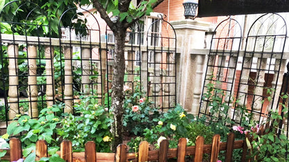 4 Pack Metal Garden Trellis Rustproof Trellis For Climbing Plant Outdoor Flower Support - Black