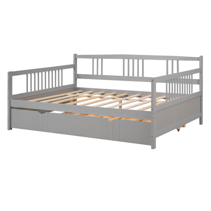 Full Size DayBed With Twin Size Trundle - Gray