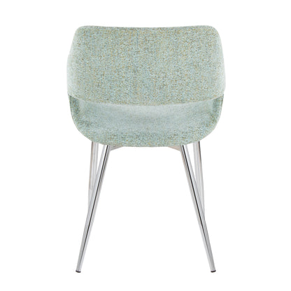 Margarite - Contemporary Dining / Chair (Set of 2) - Chrome / Light Green