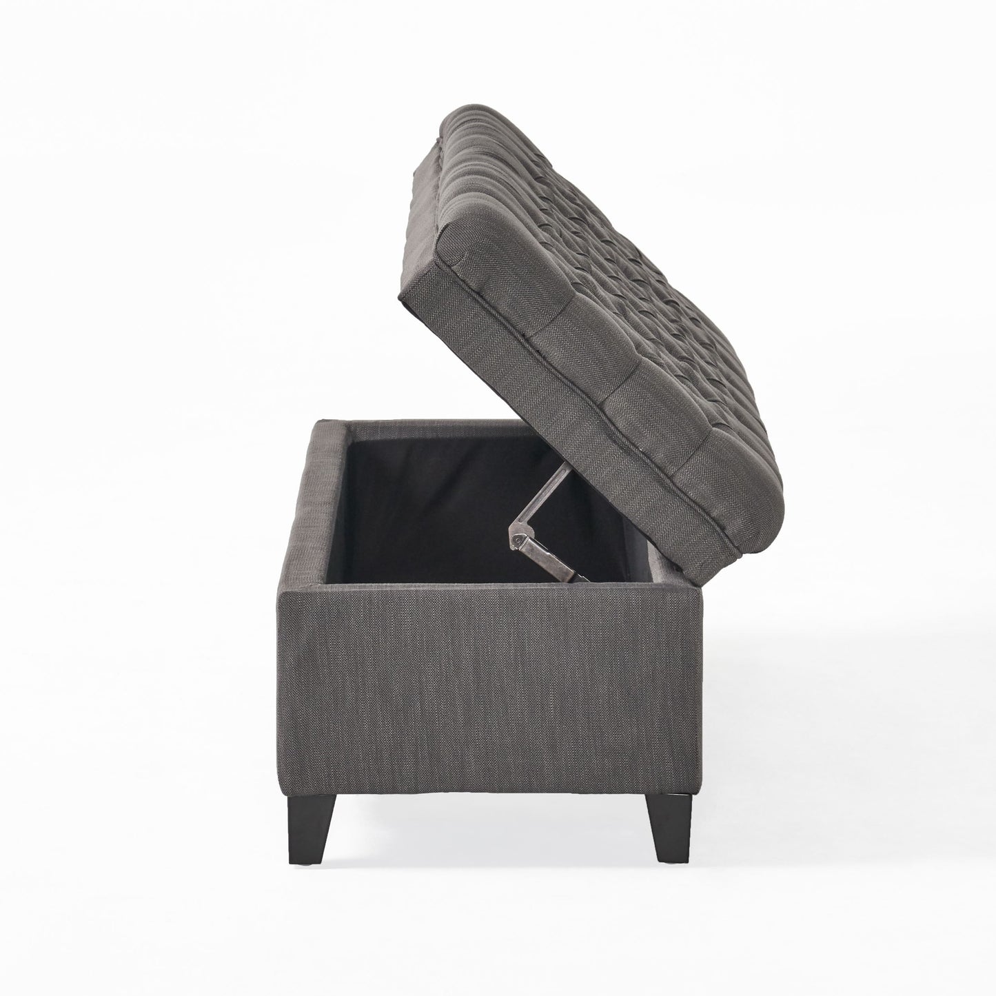 Juliana - Stylish Storage Ottoman With Extra Seating - Gray