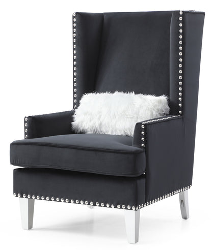 Elegant Traditional Accent Chair - Black