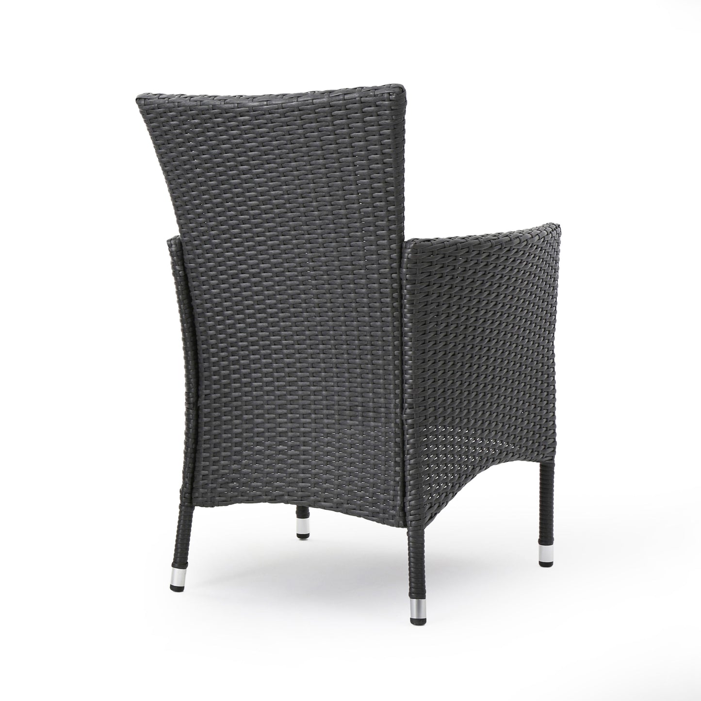 Dimensional Outdoor Dining Chair With Cushion Seat And Iron Frame (Set of 2) - Gray
