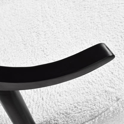 Upholstered Accent Chair, Modern Living Room Chairs, Reading Armchair For Sunroom Bedroom - White
