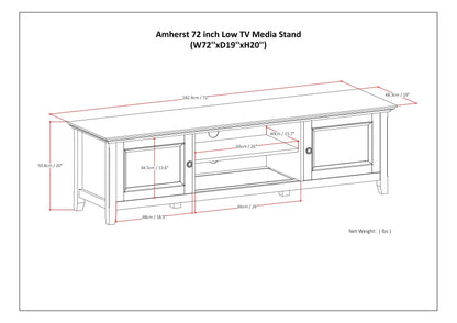 Amherst - Low TV Media Stand - Hickory Brown