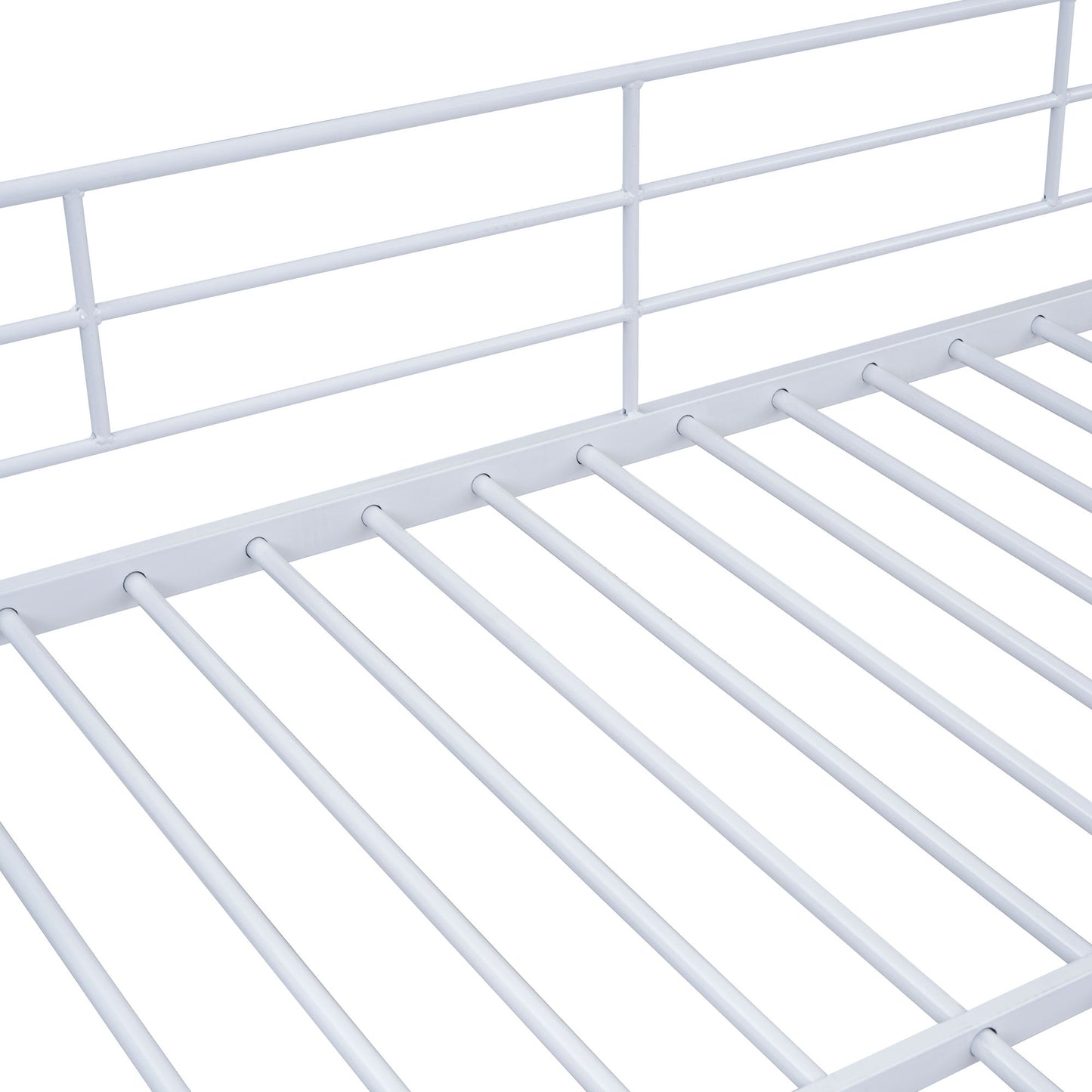 Full Over Full Bunk Bed With Lateral Storage Ladder And Wardrobe - White