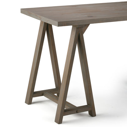 Sawhorse - Writing Desk - Distressed Gray