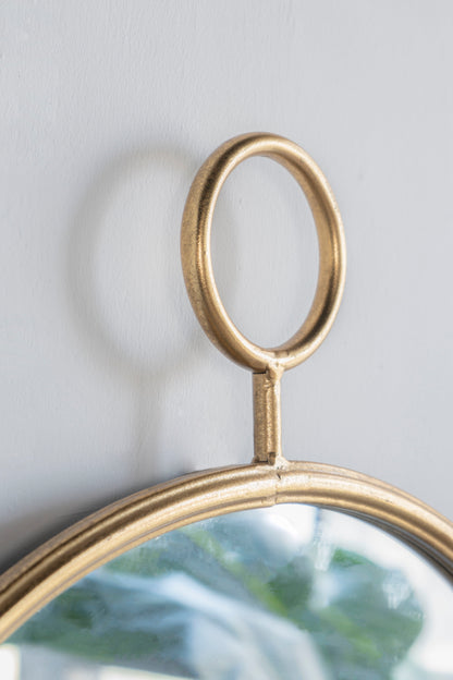 Circle Wall Mirror With Metal Frame, Accent Mirror For Living Room, Entryway, Office - Gold