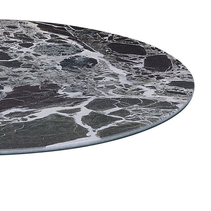 Circa - End Table With Marble Textured Top - Black
