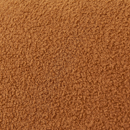 Loveseat Sofa Small Couch For Living Room, Sherpa Fabric Upholstered Loveseat Sofa Couch, Small Loveseat Sofa For Apartment, Bedroom - Orange