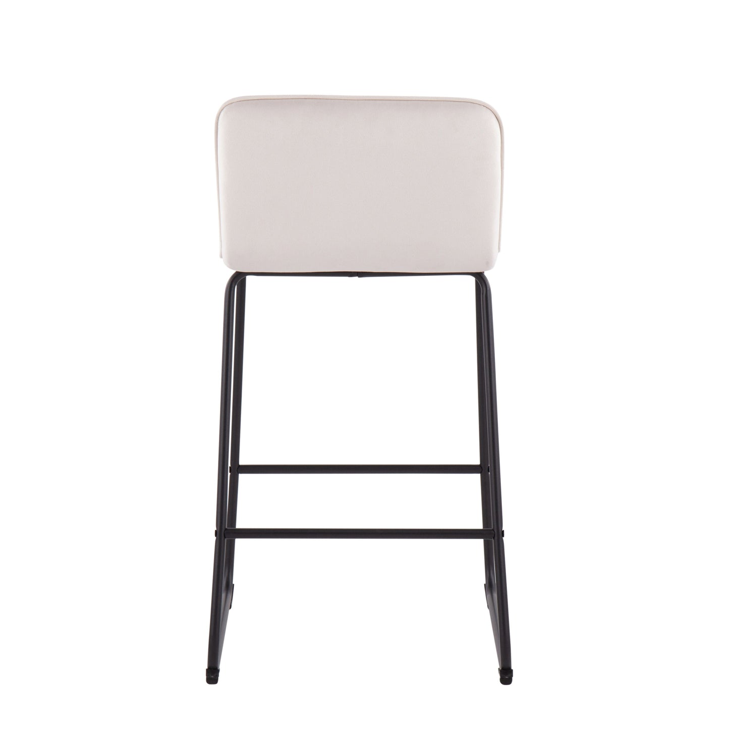 Casper - Fixed Height Contemporary Counter Stool (Set of 2) - Black / Cream