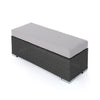 Enthrallia - Outdoor Wicker Bench With Cushion - Gray
