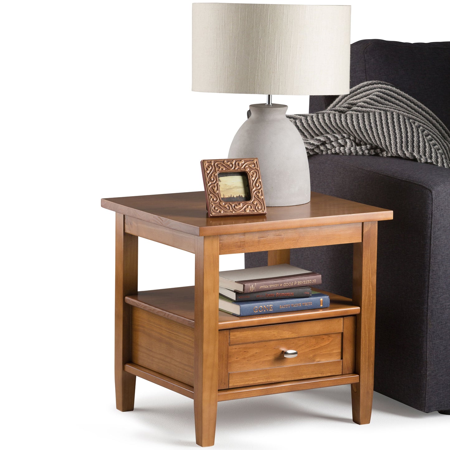 Warm Shaker - End Table - Light Golden Brown