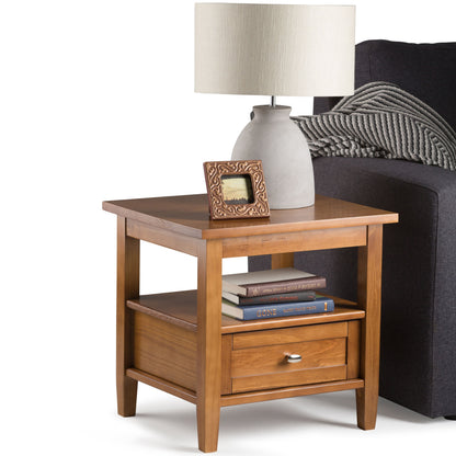 Warm Shaker - End Table - Light Golden Brown