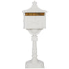 Cast Aluminum Mail Box, Postal Box, Mailbox - White