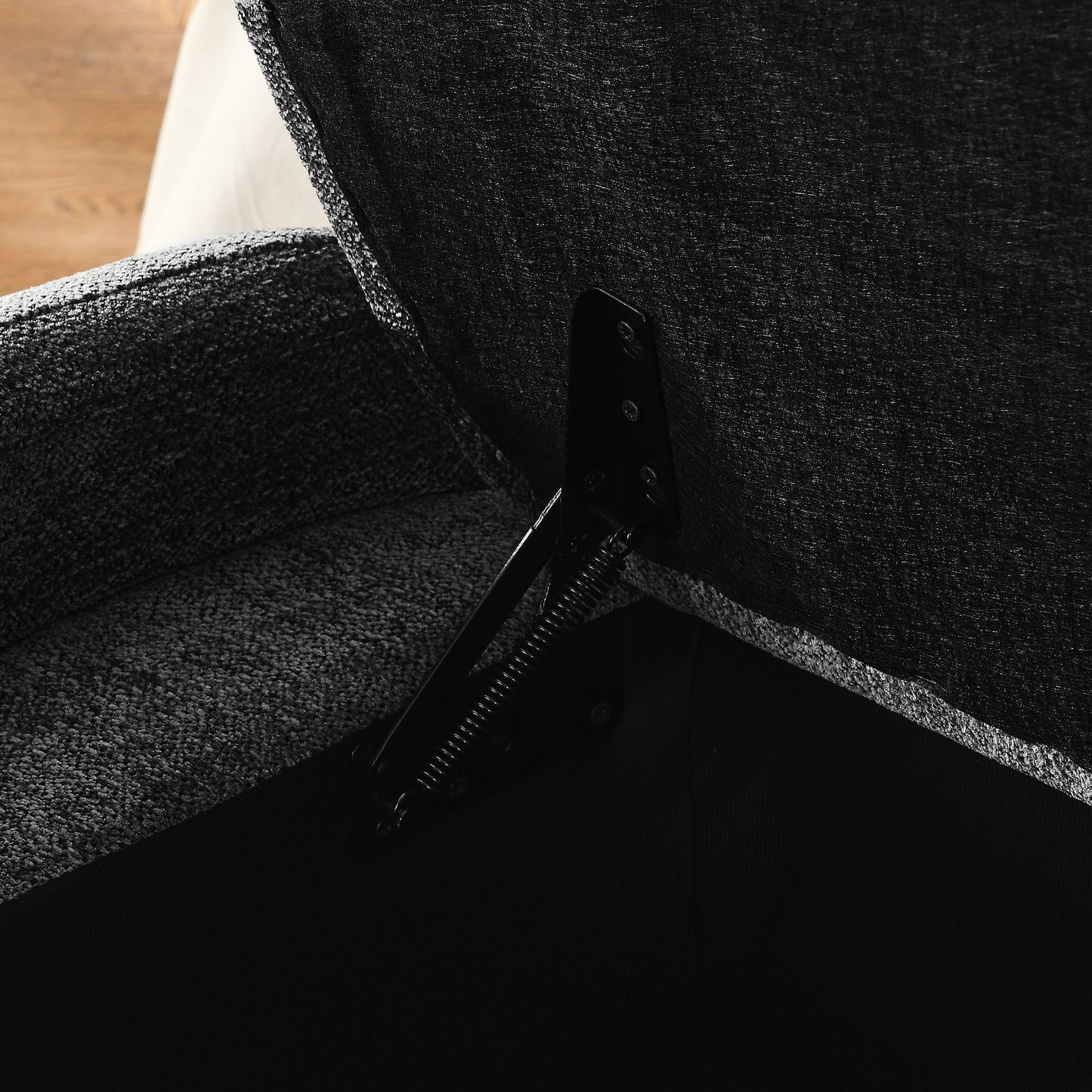 Ottoman Oval Storage Bench Chenille Bench With Large Storage Space For The Living Room, Entryway And Bedroom - Gray