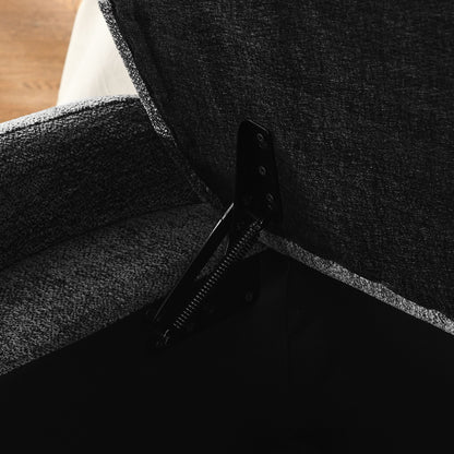 Ottoman Oval Storage Bench Chenille Bench With Large Storage Space For The Living Room, Entryway And Bedroom - Gray