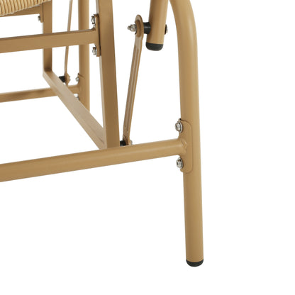 Palos - Outdoor Wicker Glider Chair - Light Brown