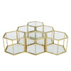 Modern Living Room Coffee Table With Stainless Steel Frame And Double Layer Tempered Glass - Gold