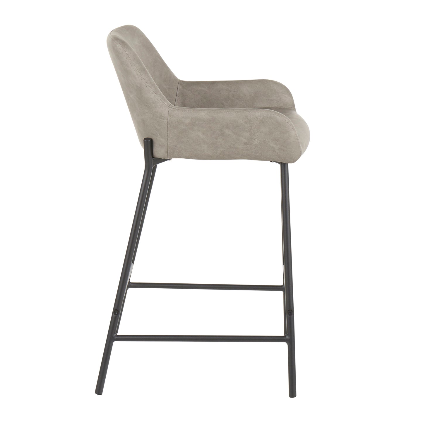Daniella - Industrial Counter Stool (Set of 2) - Black / Gray