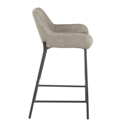 Daniella - Industrial Counter Stool (Set of 2) - Black / Gray