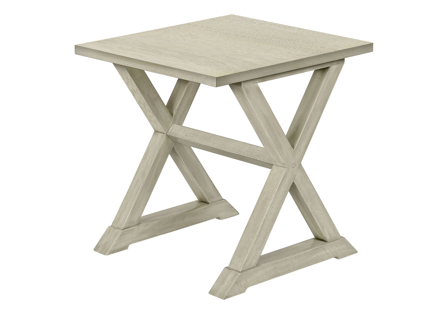 Accent End Table, Square, Transitional - White