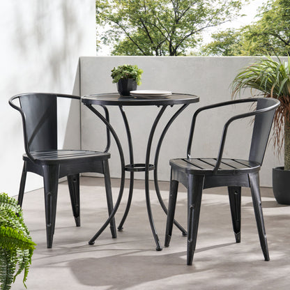 Yearn - 3 Piece Bistro Set With Table And 2 Chairs - Black