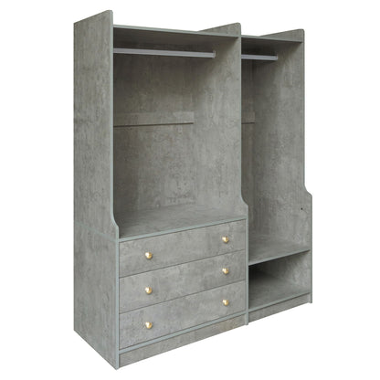 Open Wardrobe Storage For Bedroom - Gray