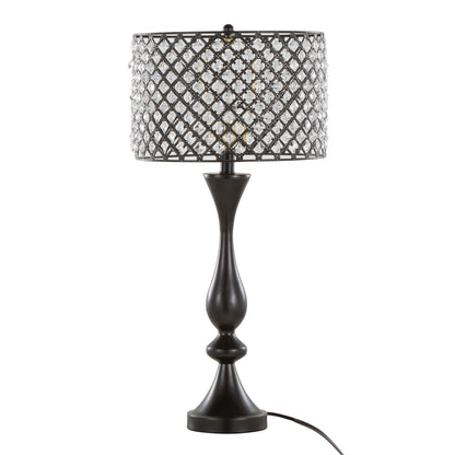 Topaz - Contemporary Table Lamp - Oil Rubbed Bronze / Clear Crystal