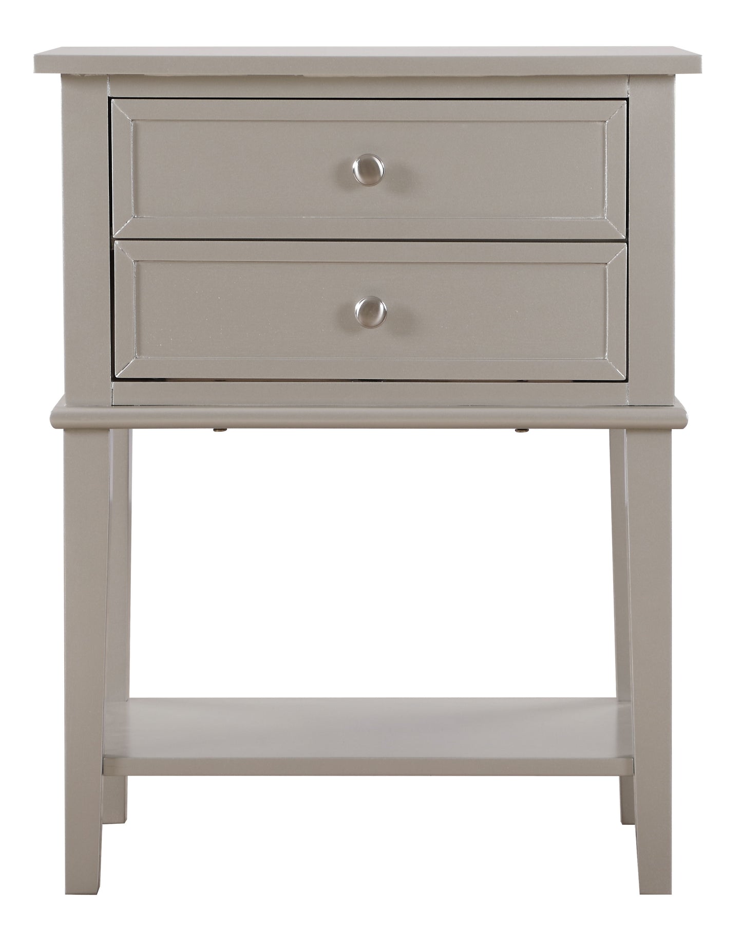 Vibrant Contemporary Nightstand - Silver Champagne