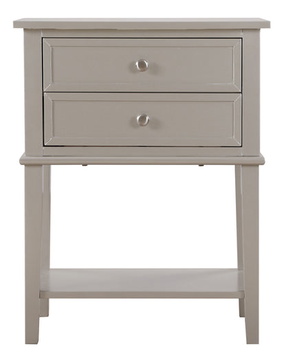 Vibrant Contemporary Nightstand - Silver Champagne