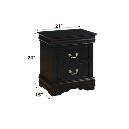 Louis Philippe - 2 Piece Eastern King Bedroom Set - Black