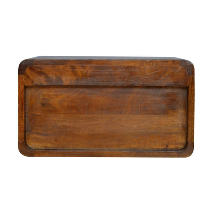 Curve Floating Bedside Table - Chestnut