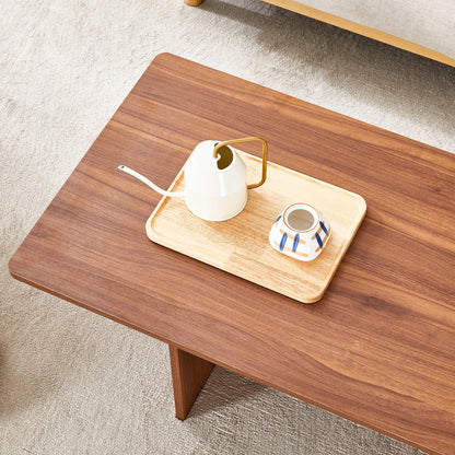 Modern Triangular Support Tea Table, Lightweight And Stable, Perfectly Integrating Nature And Industry - Walnut