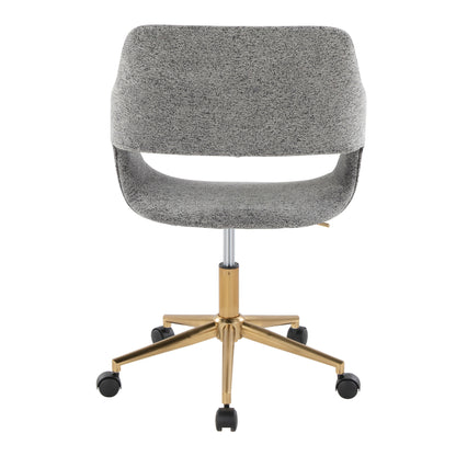 Margarite - Contemporary, Task Chair - Gold / Gray