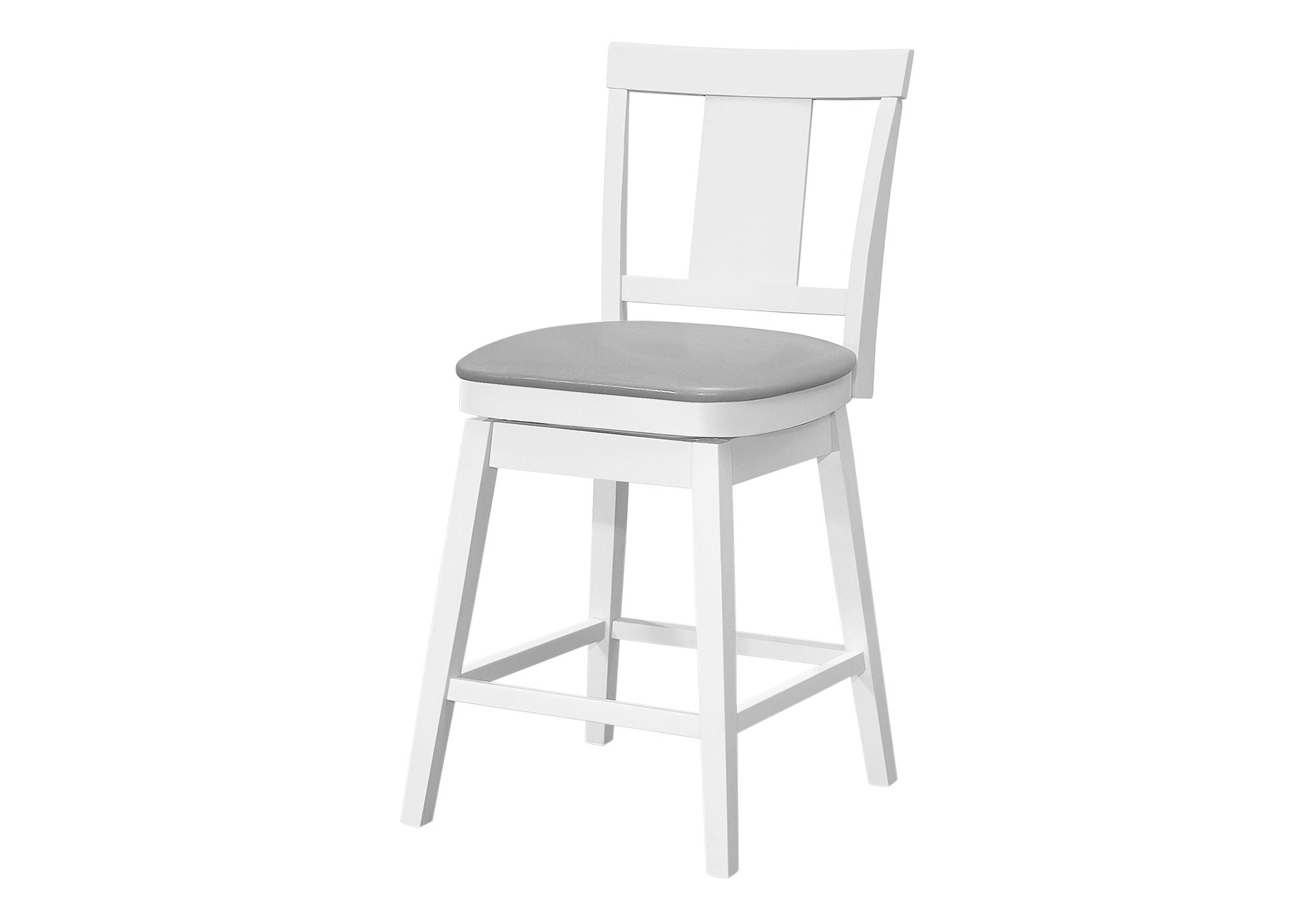 Swivel Bar Stool Counter, Transitional (Set of 2) - White