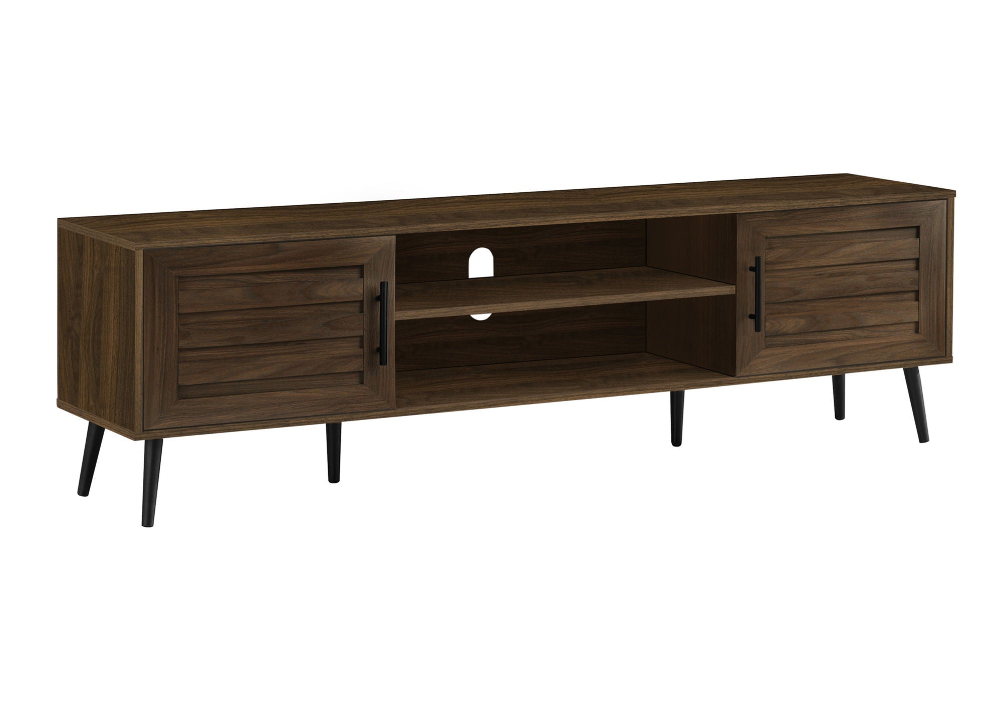 TV Stand, 72 Inch, Console, Media Entertainment Center, Storage Cabinet, Transitional - Brown